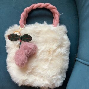 Fuzzy small handbag